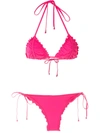 Amir Slama Ripple Effect Bikini Set In Pink