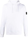 Stone Island Organic Cotton Hoodie In White