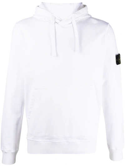 Stone Island Organic Cotton Hoodie In White