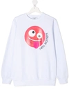 NEIL BARRETT TEEN SMILEY-PRINT COTTON SWEATSHIRT