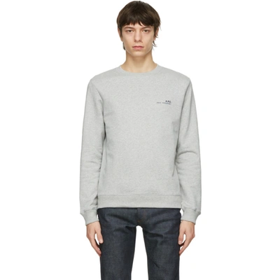 A.p.c. Grey Item Sweatshirt In Gray