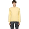 Apc Men's Logo Crewneck Pullover Sweatshirt In Dab Ltyellw
