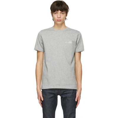 Apc Grey Item T-shirt In Pla Hthrgry