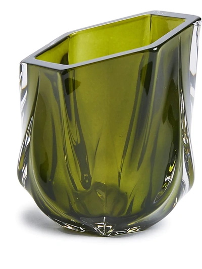 Zaha Hadid Design Shimmer Tealight Holder (10cm) In Green