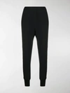 Stella Mccartney Crochet-detail Tapered Track Pants In Black