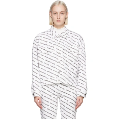 Alexander Wang Falling Back 牛仔夹克 – 白色&黑色. 尺码 Xs (also – M, S). In White