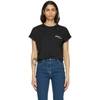 Balmain Cropped Flocked Cotton-jersey T-shirt In Black