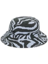 GANNI ZEBRA PRINT BUCKET HAT