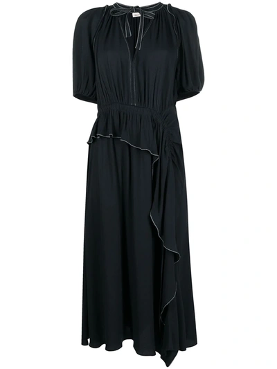 Ulla Johnson Leah Ruffle-detail Dress In Black