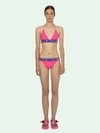 Off-white Bikini With Logo Tape In Pink & Purple