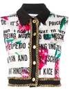 MOSCHINO CHAIN-TRIMMED CROPPED SHIRT