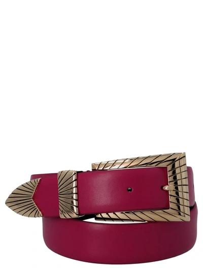 Alberta Ferretti Texan Buckle Belt In Purple