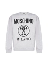 Moschino Question Marks Logo Sweatshirt In Fantasia Grigio