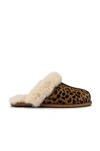 Ugg Women's Scuffette Ii Leopard-print Calf Hair Sheepskin Slippers In Natural