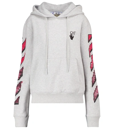 Off-white Marker Arrows Cotton Jersey Hoodie In White