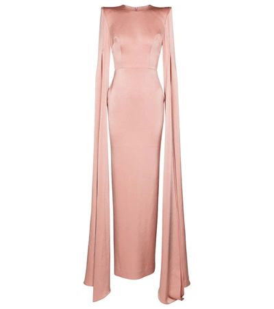 Alex Perry Kendall Satin-crepe Gown In Pink