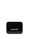 BALENCIAGA BALENCIAGA WOMEN'S BLACK LEATHER CARD HOLDER,5938121LRR31090 UNI