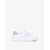 GUCCI GUCCI BOYS WHITE KIDS NEW ACE VL LEATHER TRAINERS 1-4 YEARS,40983945