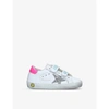 GOLDEN GOOSE OLD SCHOOL LEATHER TRAINERS 6 MONTHS-4 YEARS,R03658791