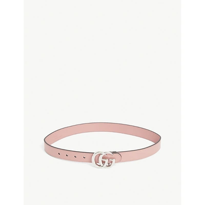 Gucci Kids Gg Leather Belt 2-8 Years In Pink