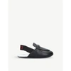 GUCCI GUCCI BLACK BABY PRINCETOWN LEATHER SLIPPERS 0 - 6 MONTHS,5121-10004-2240900109