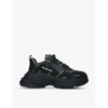 Balenciaga Black Logo Triple S Sneakers In Black/comb