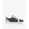 Christian Louboutin Louis Junior Spike-embellished Suede Trainers
