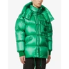 MONCLER MENS GREEN PADDED HOODED SHELL-DOWN JACKET 42,R03627399