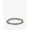 THOMAS SABO WOMENS GREY LUCKY CHARMS 18CT GOLD-PLATED AND MARBLE BEADED BRACELET M,R03681571