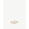PD PAOLA PD PAOLA WOMENS GOLD/WHITE WHITE HEART 18CT YELLOW GOLD-PLATED AND STERLING-SILVER RING 12,R03701063