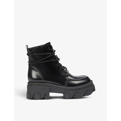 The Kooples Womens Bla01 Platform Leather Ankle Boots 4