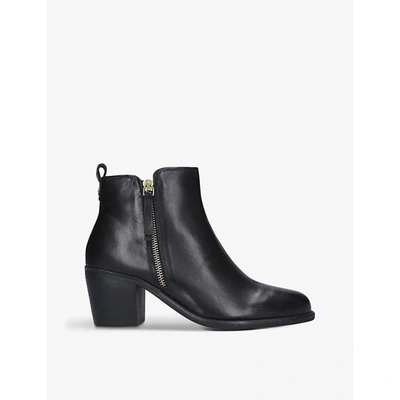 Carvela Secil Leather Ankle Boots In Black
