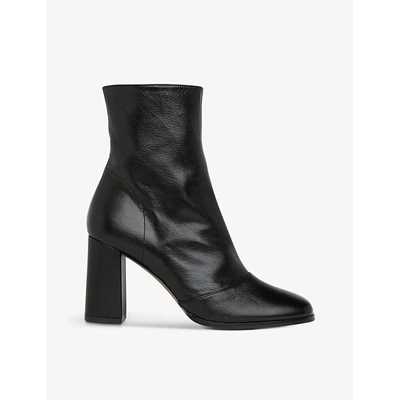 Whistles Women's Dina High Heel Leather Ankle Boots In Black