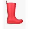 Hunter Womens Red Original Play Tall Rubber Wellington Boots 4 In Red