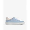 LK BENNETT TOKYO LACE-UP SUEDE TRAINERS,R03676698