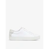 WHISTLES WHISTLES WOMEN'S WHITE RAIFE LACE-UP LEATHER TRAINERS,37907984