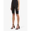 Off-white High-rise Performance Cycling Shorts In Black+white