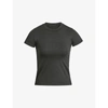 SKIMS SKIMS LADIES BLACK COTTON T-SHIRT, SIZE: XXXL,R03665231