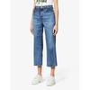 J Brand Womens Dialogue Joan Cropped Wide-leg High-rise Jeans 24