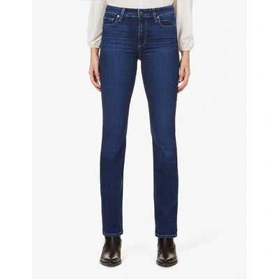 Paige Hoxton Straight High-rise Cotton-blend Denim Jeans In Brentwood