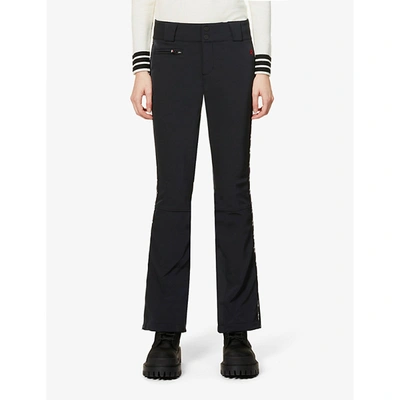 Perfect Moment Glacier Flared Mid-rise Woven Ski Trousers In Black