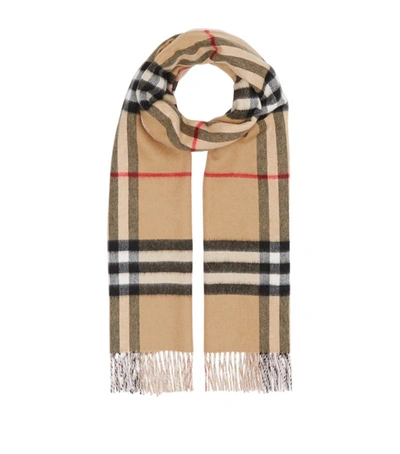 Burberry Cashmere Vintage Check Scarf In Pink