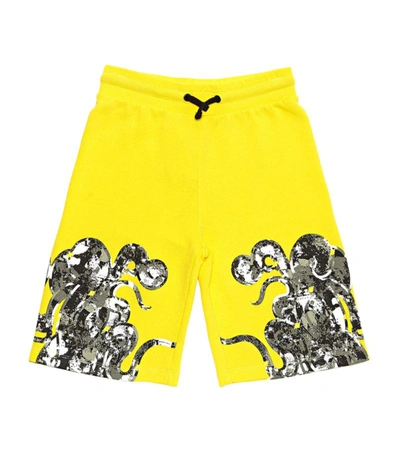 Marcelo Burlon County Of Milan Kids' Bermuda In Giallo