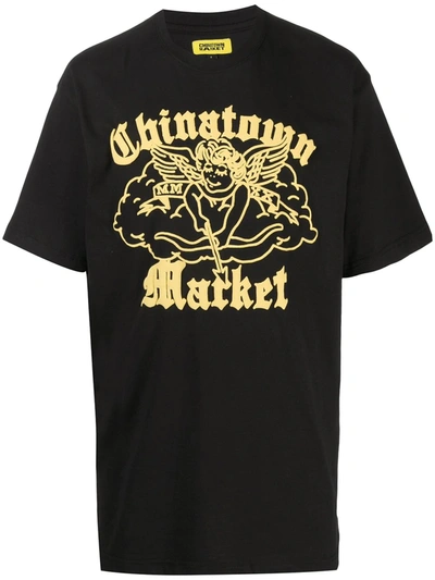 Chinatown Market Logo Graphic Print Cotton T-shirt In Black