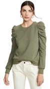 REBECCA MINKOFF JANINE SWEATSHIRT OLIVE GREEN,RMINK47724