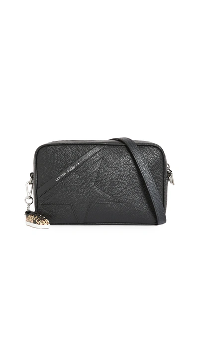 Golden Goose Star Bag In Black/brown Leopard