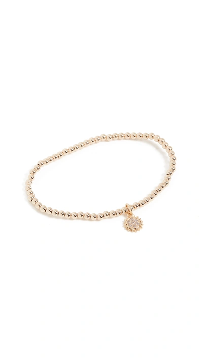 Alexa Leigh 3mm Bracelet With Sunshine Charm In Yellow Gold