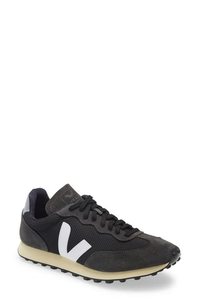 Veja Rio Branco Leather-trimmed Alveomesh And Suede Sneakers In Blue