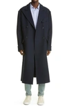 4SDESIGNS DOUBLE BREASTED WOOL BLEND COAT,F20/604