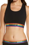 Tomboyx Essentials Soft Bra In Black Rainbow